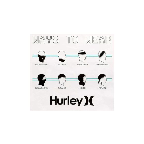 HURLEY Breathable Neck Gaiter One Size Tie Dye Rainbow Run Running Mask NEW - Picture 4 of 5